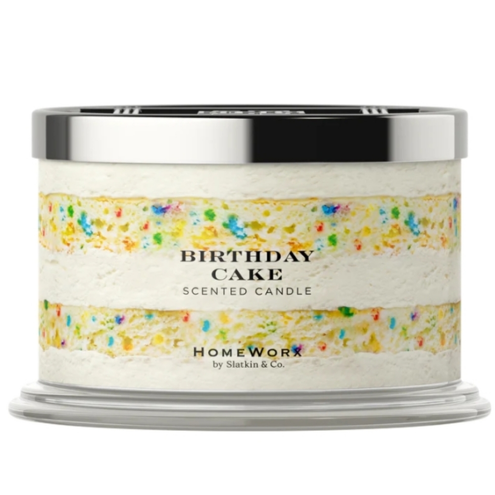 HOMEWORX BY SLATKIN & CO. BIRTHDAY CAKE SCENTED CANDLE.